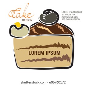 Cake Design symbol on white background 