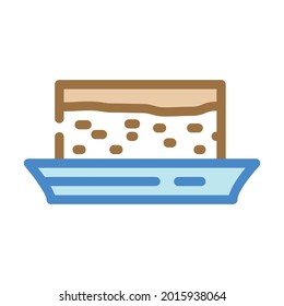 cake dessert color icon vector. cake dessert sign. isolated symbol illustration