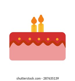 Cake, dessert, delicious icon vector image. Can also be used for eatables, food and drinks. Suitable for use on web apps, mobile apps and print media