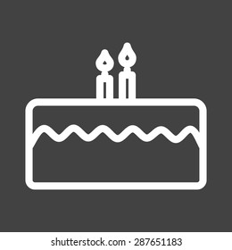 Cake, dessert, delicious icon vector image. Can also be used for eatables, food and drinks. Suitable for use on web apps, mobile apps and print media