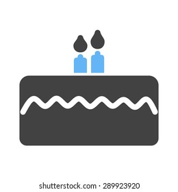 Cake, dessert, delicious icon vector image. Can also be used for eatables, food and drinks. Suitable for use on web apps, mobile apps and print media