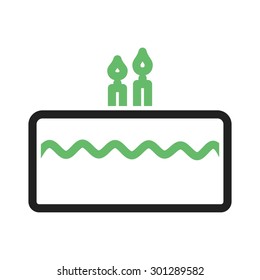 Cake, dessert, delicious icon vector image. Can also be used for eatables, food and drinks. Suitable for use on web apps, mobile apps and print media