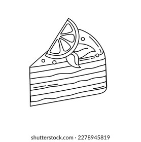 Doodle de pastelería Libro de colorear con vector para niños