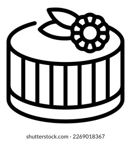 Cake dessert icon outline vector. Bakery food. Syrup jam