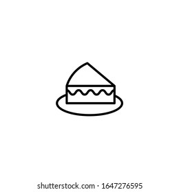 ilustración vectorial de icono de postre de torta