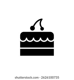 cake, dessert icon vector sign