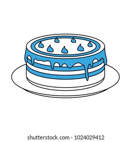 Cake dessert on dish