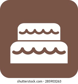 Cake, dessert, sweet icon vector image. Can also be used for sweets and confectionery. Suitable for use on web apps, mobile apps and print media.