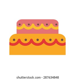 Cake, dessert, sweet icon vector image. Can also be used for sweets and confectionery. Suitable for use on web apps, mobile apps and print media.