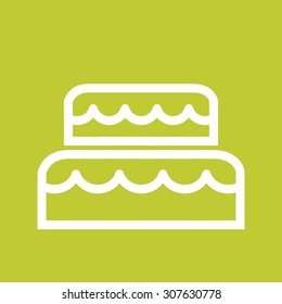 Cake, dessert, sweet icon vector image. Can also be used for sweets and confectionery. Suitable for use on web apps, mobile apps and print media.