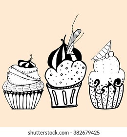 Cake. Dessert. Sweets.