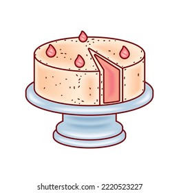 cake in dish icon isolated style