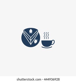 cake dish, strawberry, drink cup