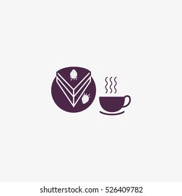 cake dish, strawberry, drink cup