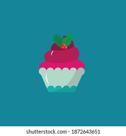 cake dissert cherry christmas icon 