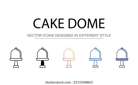 Cake Dome icon design with white background stock illustration