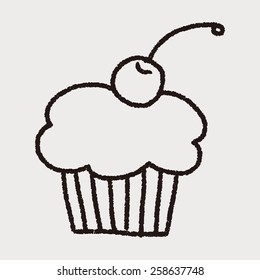 cake doodle drawing