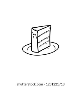 cake doodle icon vector 