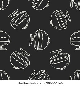 cake doodle seamless pattern background