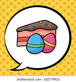 cake doodle, speech bubble