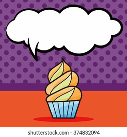 cake doodle, speech bubble