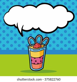 cake doodle, speech bubble
