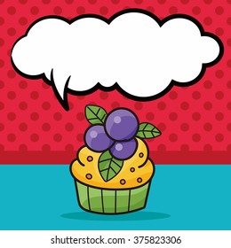 cake doodle, speech bubble