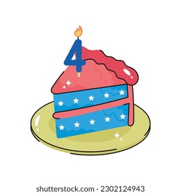 Cake doodle vector filled outline icon. EPS 10 file