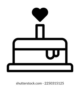 cake dualtone black valentine illustration vector and logo new year icon perfect. Icon sign from modern collection for web. Nice design perfect.