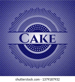 Cake emblem with jean texture