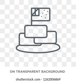 Cake with a flag icon. Cake with a flag design concept from Australia collection. Simple element vector illustration on transparent background.