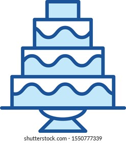Cake, Flan, Gateau Vector Icon Illustration