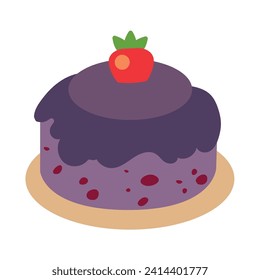 Cake flat icon iklustration design