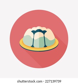 cake flat icon with long shadow,eps10