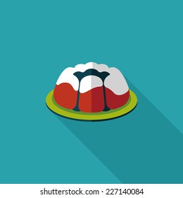cake flat icon with long shadow,eps10