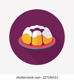 cake flat icon with long shadow,eps10