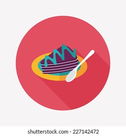 cake flat icon with long shadow,eps10