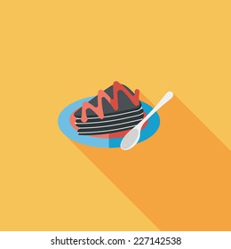 cake flat icon with long shadow,eps10