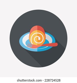 cake flat icon with long shadow,eps10