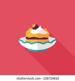 cake flat icon with long shadow,eps10