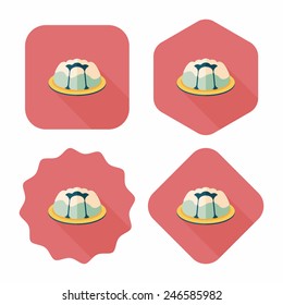 cake flat icon with long shadow,eps10