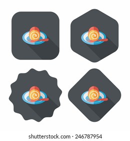 cake flat icon with long shadow,eps10
