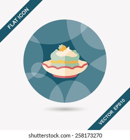 cake flat icon with long shadow,eps10