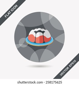 cake flat icon with long shadow,eps10