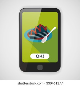cake flat icon with long shadow,eps10