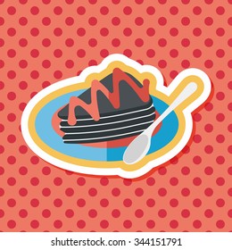 cake flat icon with long shadow,eps10