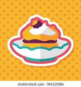 cake flat icon with long shadow,eps10