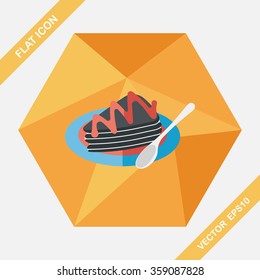 cake flat icon with long shadow,eps10