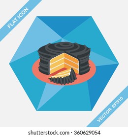 cake flat icon with long shadow,eps10