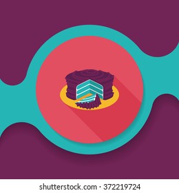 cake flat icon with long shadow,eps10
